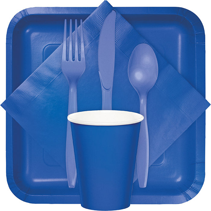 Party Decorations Cobalt Blue Plastic Spoons, 24 ct