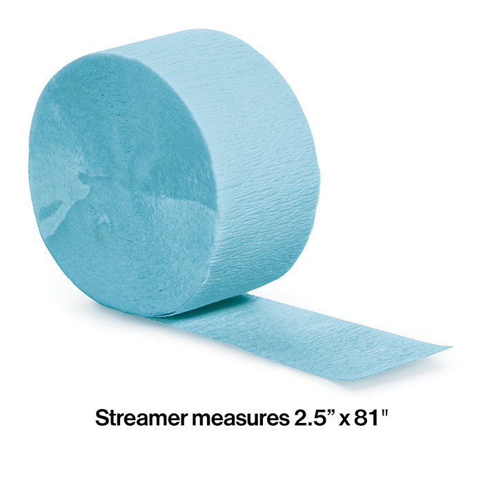 Party Decorations Pastel Blue Crepe Streamers 81'