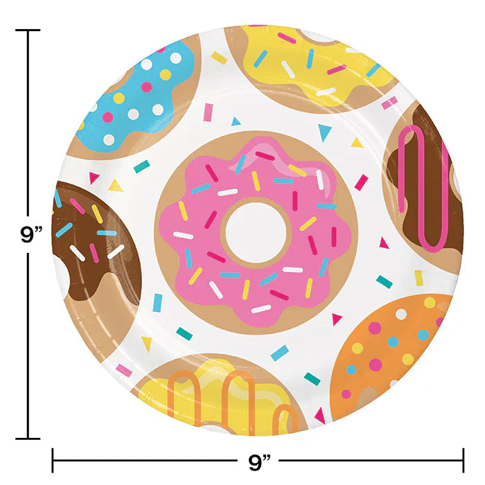 Party Decorations Donut Time 48 Piece Birthday Party Kit for 8