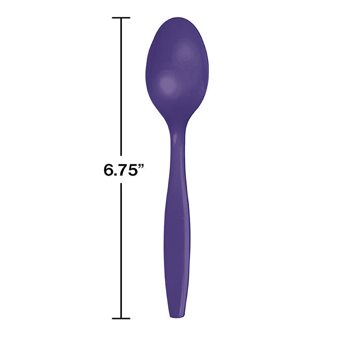 Party Decorations Purple Plastic Spoons, 50 ct