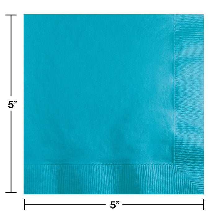 Party Decorations Bermuda Blue Beverage Napkin 2Ply, 50 ct