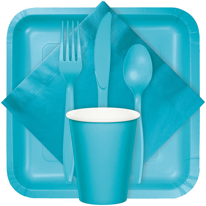 Party Decorations Bermuda Blue Plastic Forks, 24 ct