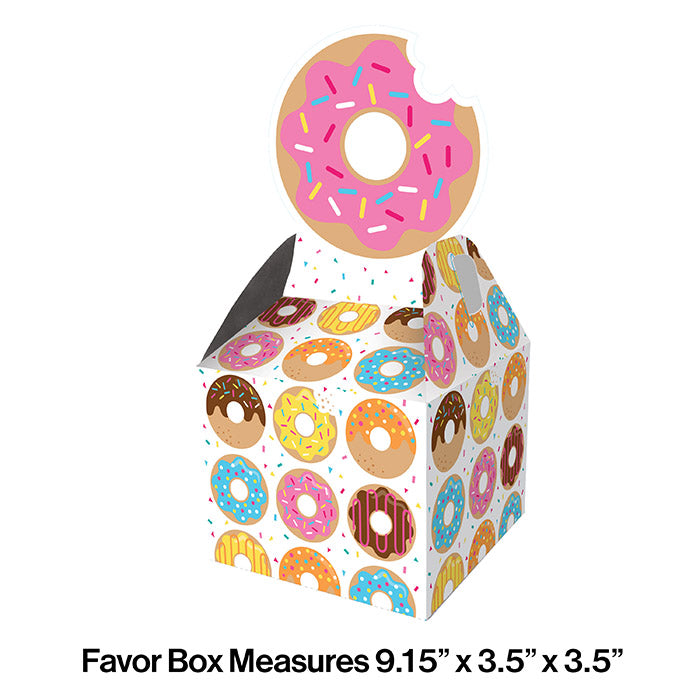 Party Decorations Donut Time Favor Boxes, 8 ct