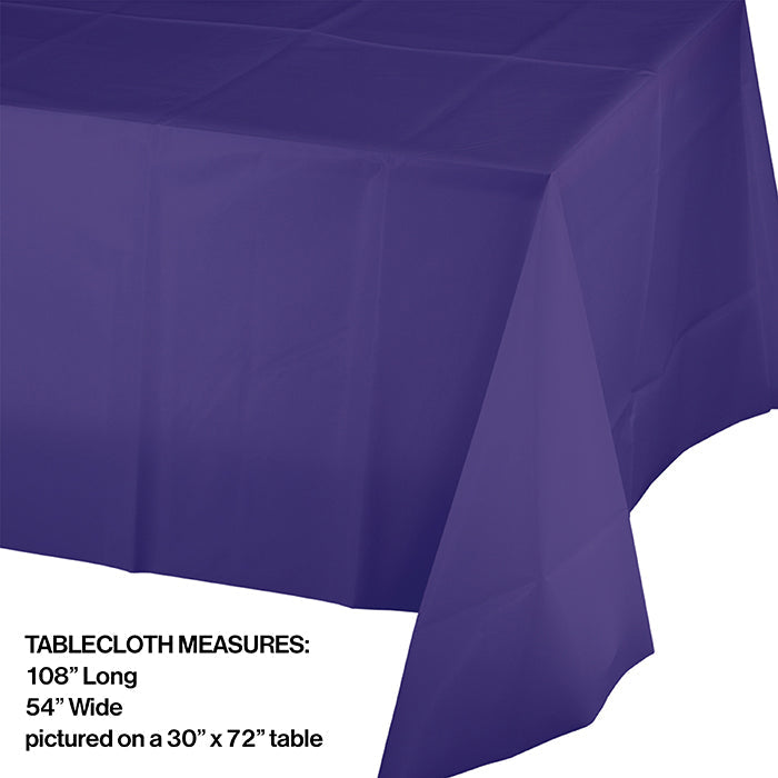 Party Decorations Purple Tablecover Plastic 54" X 108"