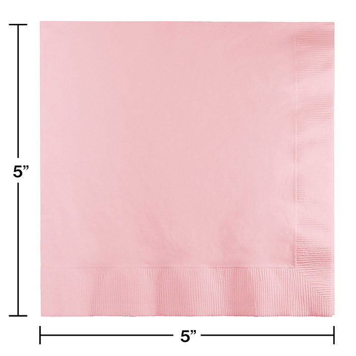 Party Decorations Classic Pink Beverage Napkins, 20 ct