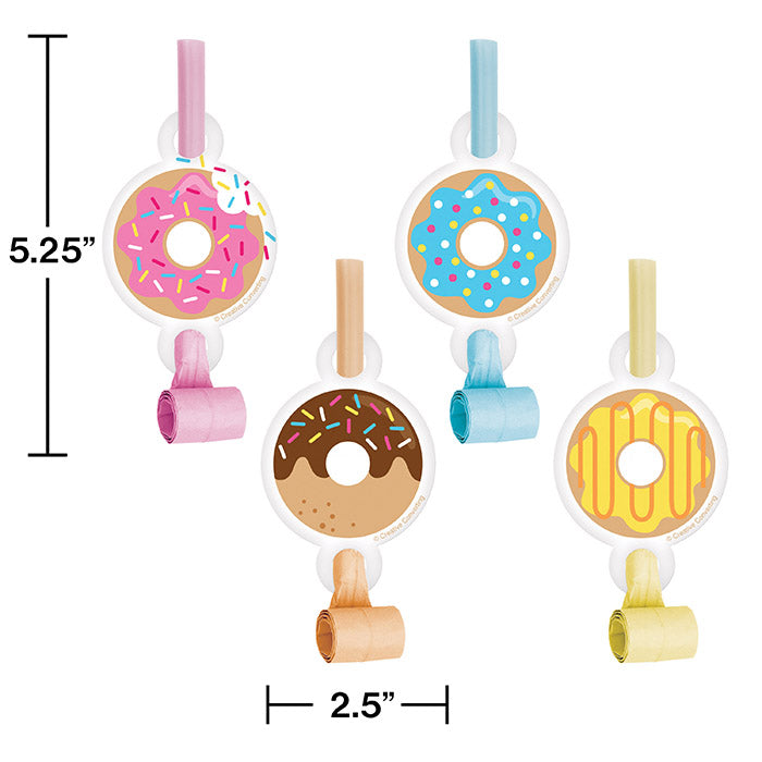 Party Decorations Donut Time Blowouts W/Med, 8 ct