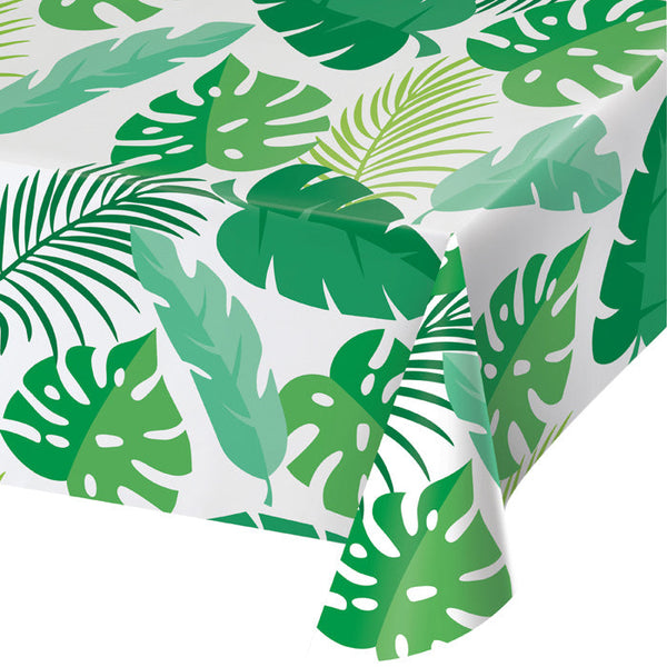 Party Decorations Palm Leaves Plastic Tablecover 54