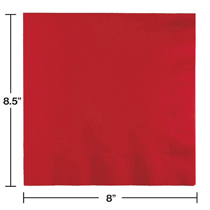 Party Decorations Classic Red Dinner Napkins 3Ply 1/4Fld, 25 ct