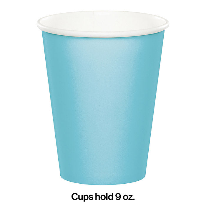 Party Decorations Pastel Blue Hot/Cold Paper Paper Cups 9 Oz., 24 ct