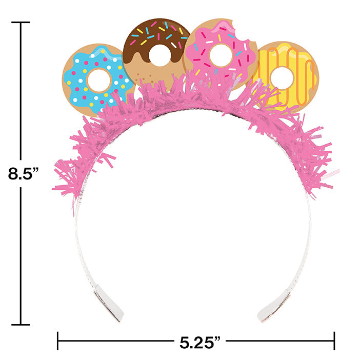 Party Decorations Donut Time Tiaras, 8 ct