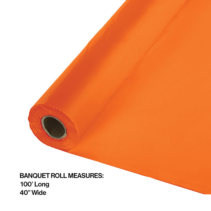 Party Decorations Sunkissed Orange Banquet Roll 40" X 100'