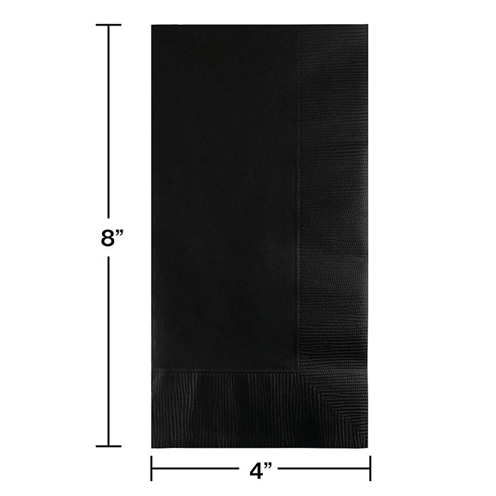 Party Decorations Black Velvet Dinner Napkins 2Ply 1/8Fld, 50 ct