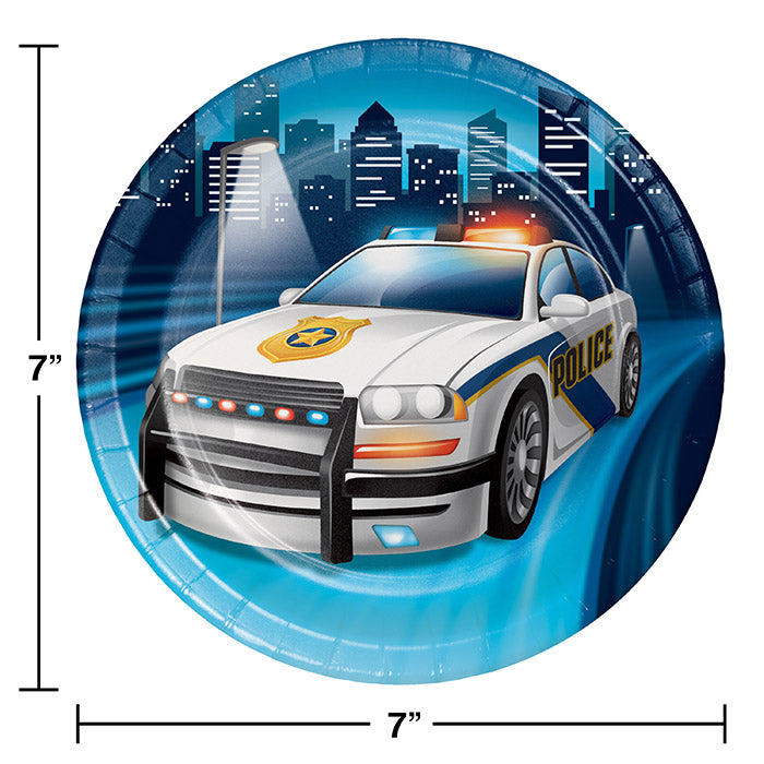 Party Decorations Police Party Dessert Plates, 8 ct