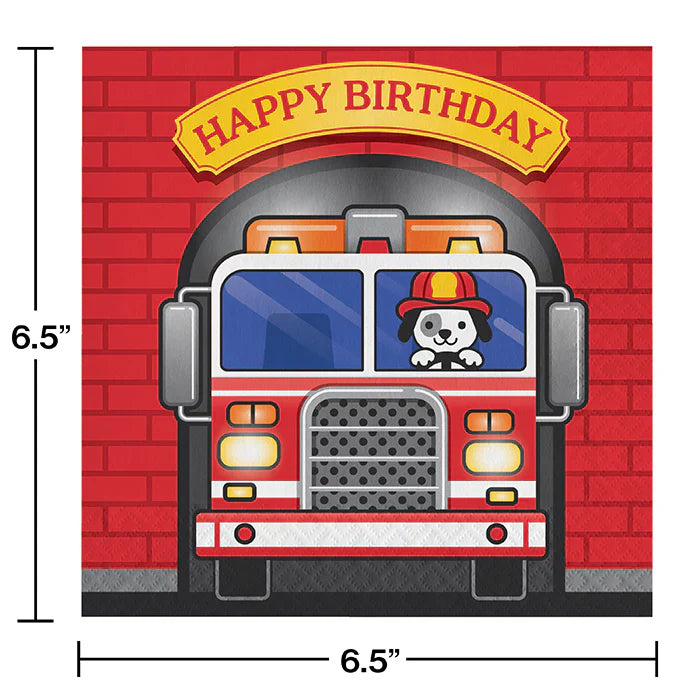 Party Decorations Fire Truck Birthday Party Kit for 8 (48 Total Items)