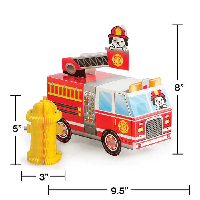 Party Decorations Fire Truck Birthday Party Kit for 8 (48 Total Items)