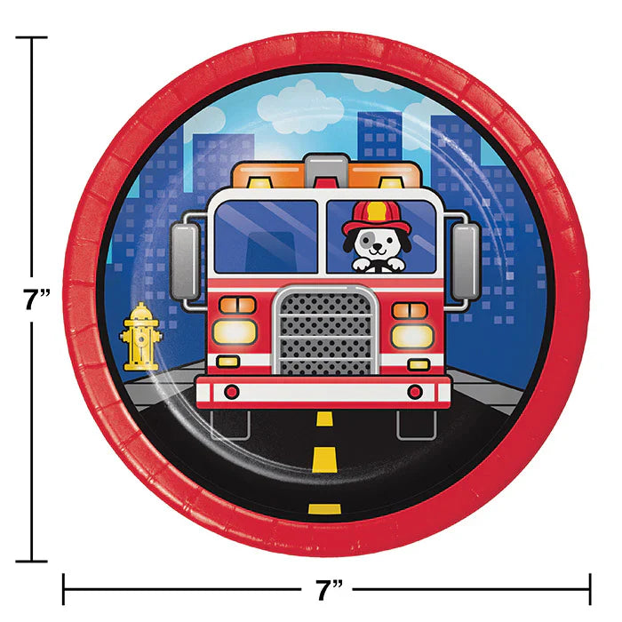 Party Decorations Fire Truck Birthday Party Kit for 8 (48 Total Items)