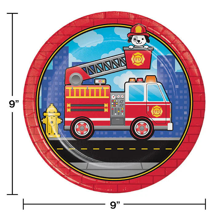 Party Decorations Fire Truck Birthday Party Kit for 8 (48 Total Items)