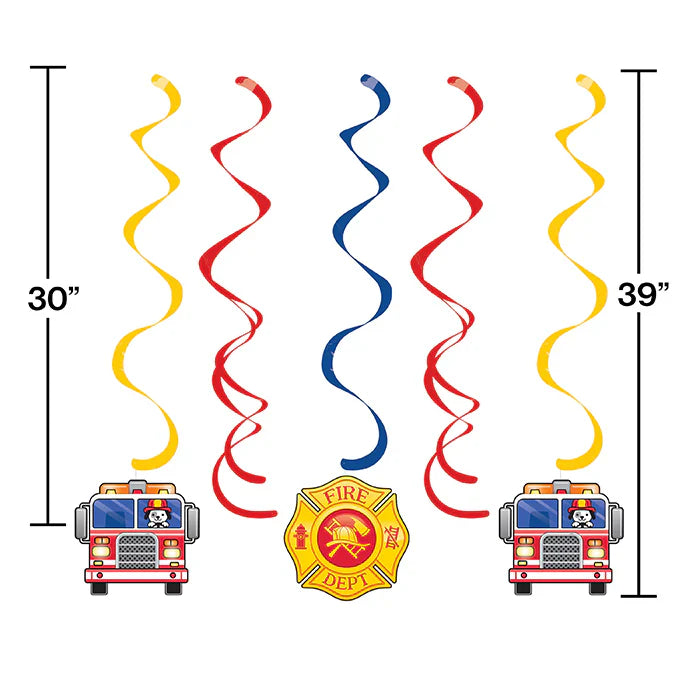 Party Decorations Fire Truck Birthday Party Kit for 8 (48 Total Items)