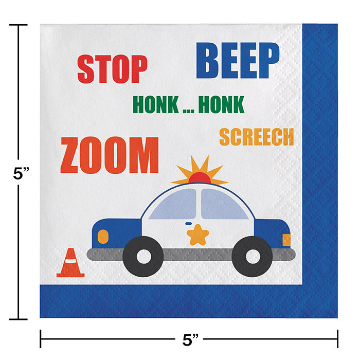 Party Decorations Traffic Jam Beverage Napkins, 16 ct