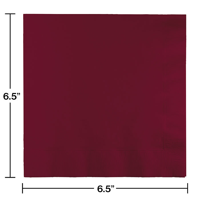 Party Decorations Burgundy Luncheon Napkin 2Ply, 50 ct