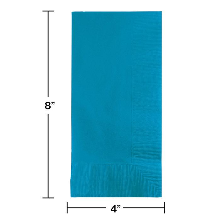 Party Decorations Turquoise Dinner Napkins 2Ply 1/8Fld, 50 ct