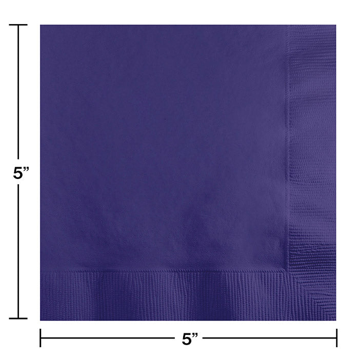 Party Decorations Purple Beverage Napkin 2Ply, 200 ct