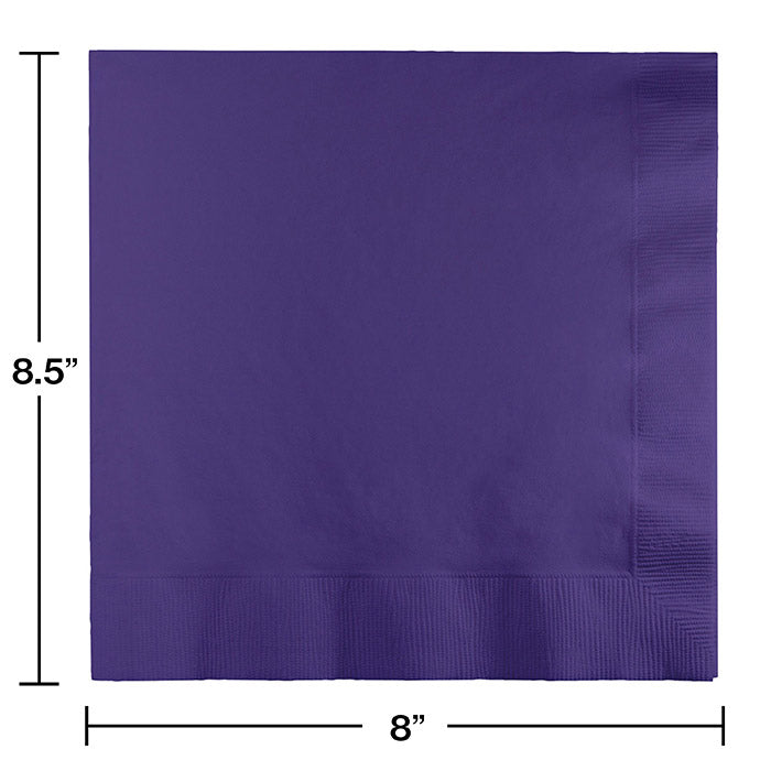 Party Decorations Purple Dinner Napkins 3Ply 1/4Fld, 25 ct