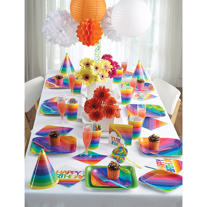 Party Decorations Rainbow Napkins, 16 ct