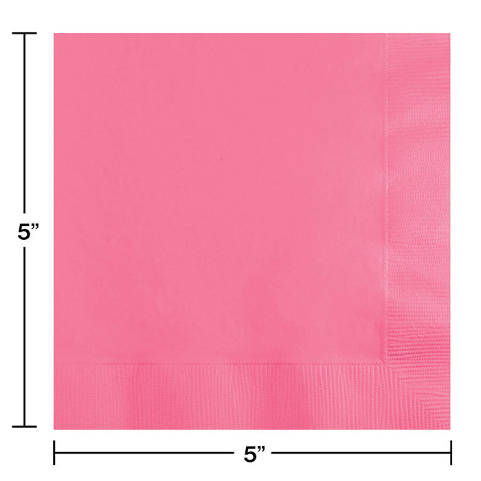 Party Decorations Candy Pink Beverage Napkin 2Ply, 50 ct