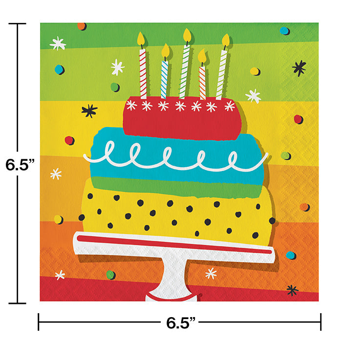 Party Decorations Hoppin' Birthday Cake Napkins, 16 ct