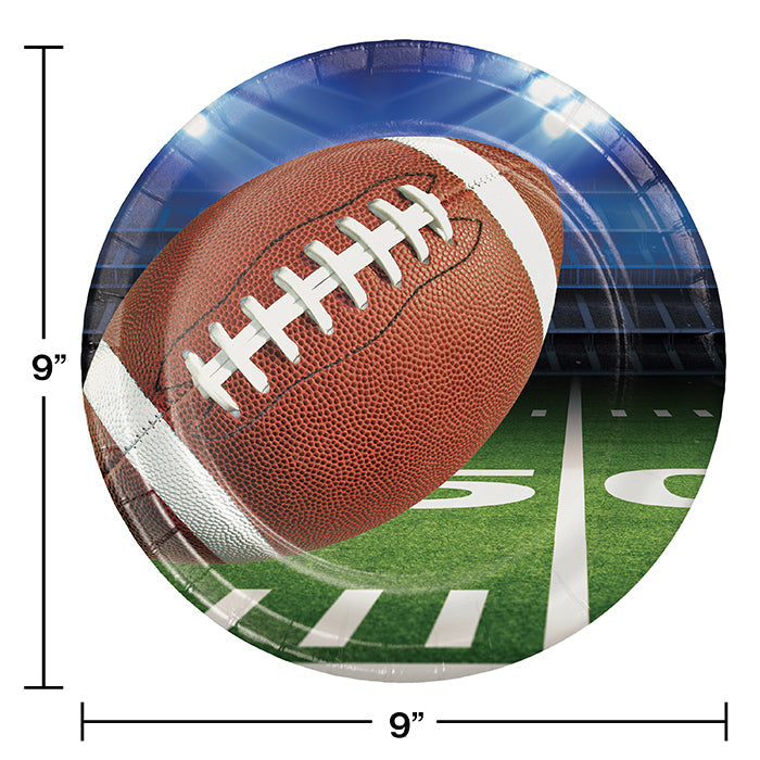 Party Decorations Football Party Paper Plates, 8 ct