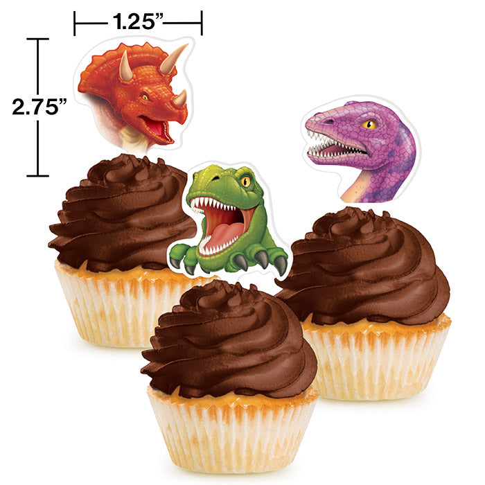 Party Decorations Dinosaur Cupcake Topper, 12 ct