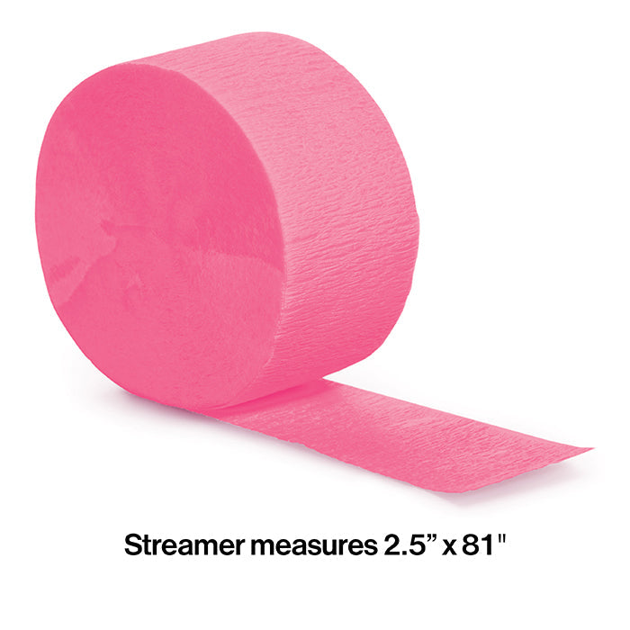 Party Decorations Candy Pink Crepe Streamers 81'