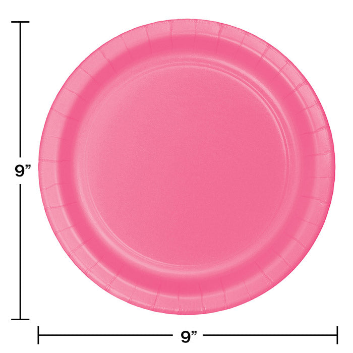 Party Decorations Candy Pink Paper Plates, 24 ct