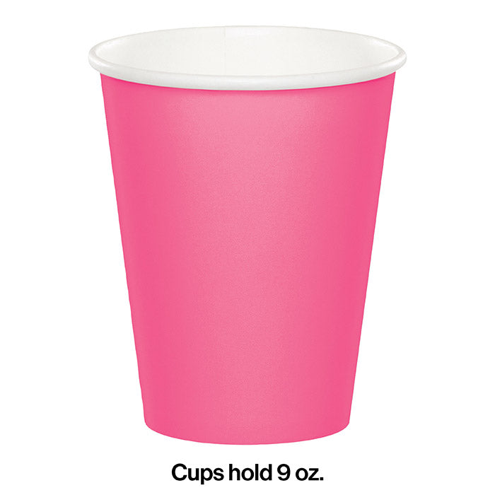 Party Decorations Candy Pink Hot/Cold Paper Cups 9 Oz., 8 ct