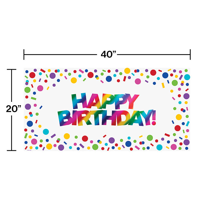 Party Decorations Rainbow Foil Happy Birthday Banner