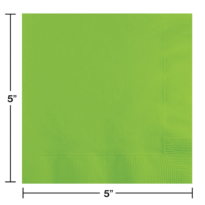 Party Decorations Fresh Lime Beverage Napkin, 3 Ply, 50 ct