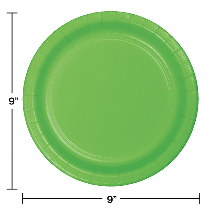 Party Decorations Fresh Lime Green Paper Plates, 8 ct