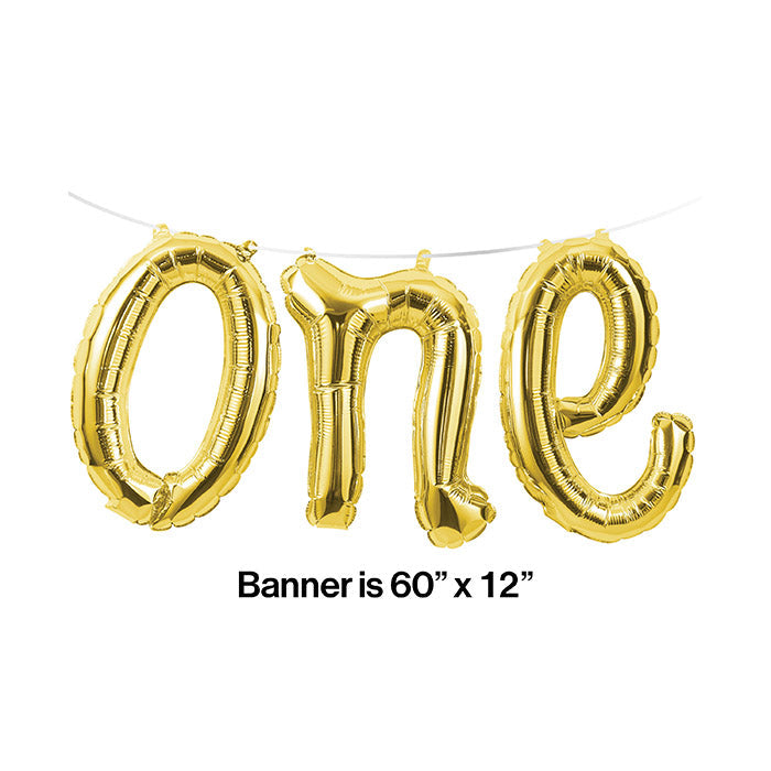 Party Decorations 1st Birthday "One" Balloon Banner