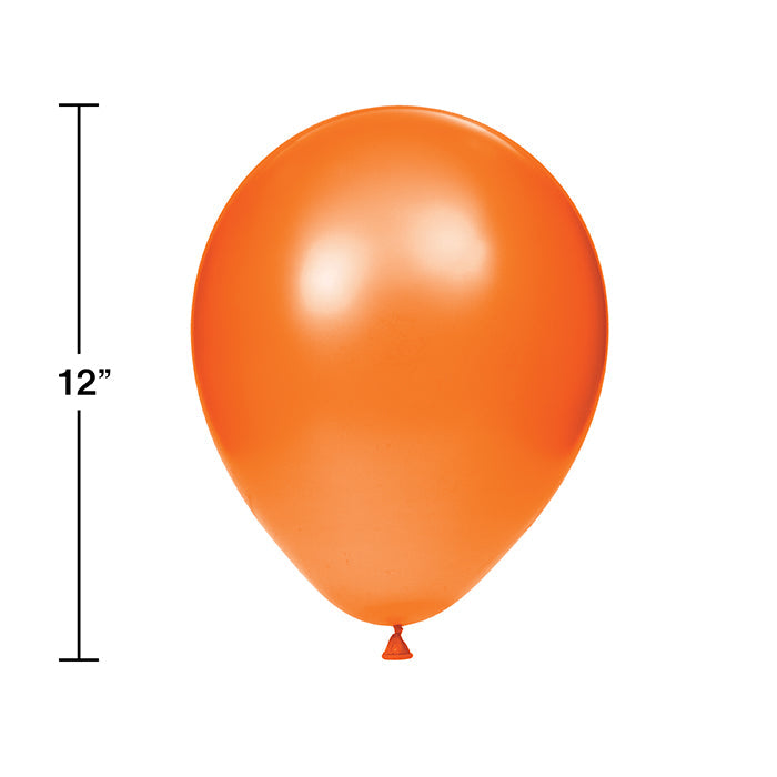 Party Decorations Latex Balloons 12" Sk Orange, 15 ct