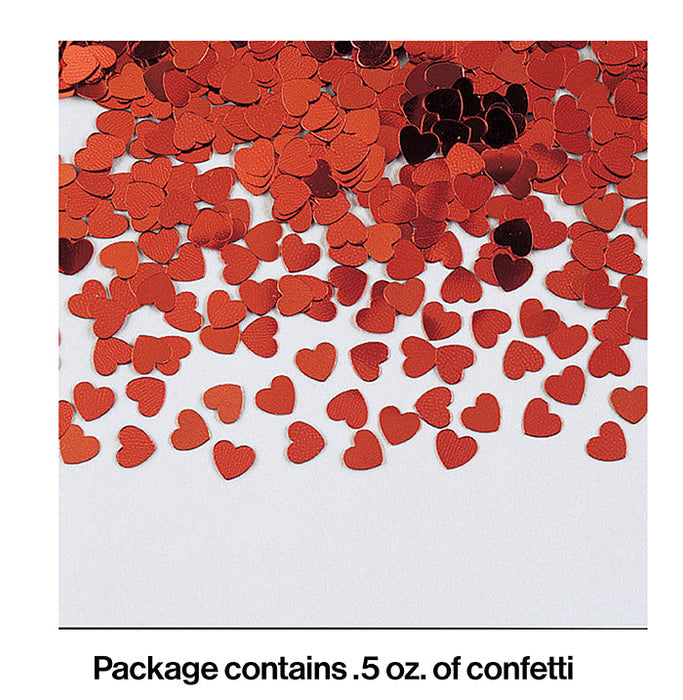 Party Decorations Red Heart Confetti, 0.5 oz