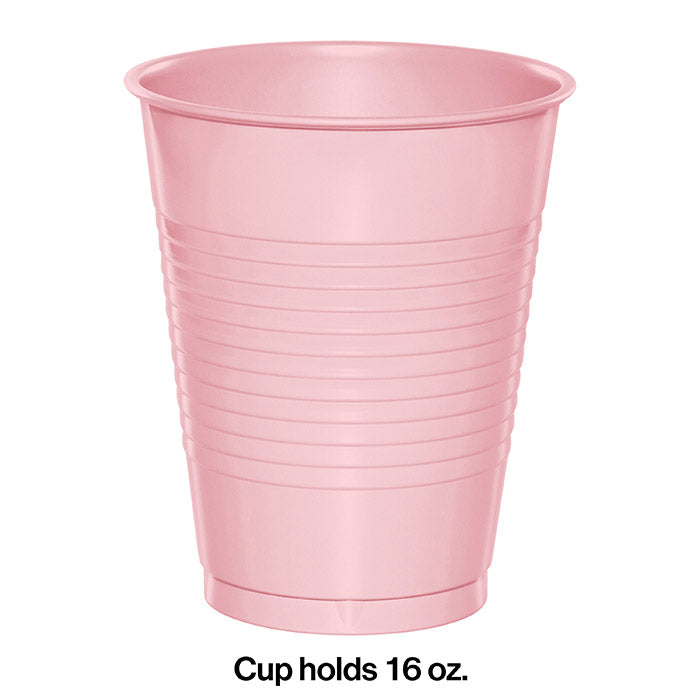 Party Decorations Classic Pink Plastic Cups, 20 ct