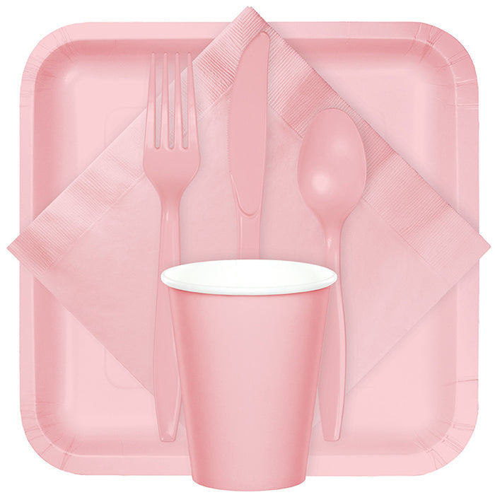 Party Decorations Classic Pink Assorted Plastic Cutlery, 24 ct