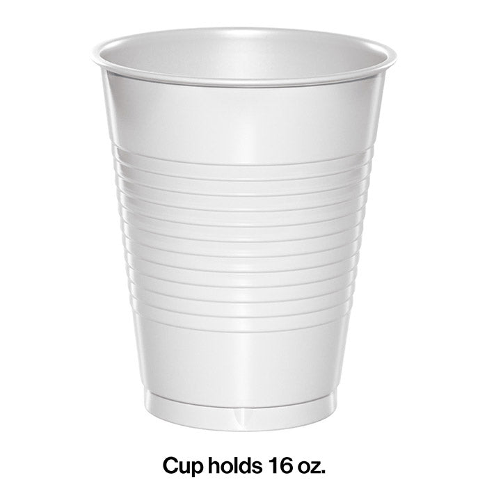 Party Decorations White Premium Plastic Cups 16 Oz., 20 ct