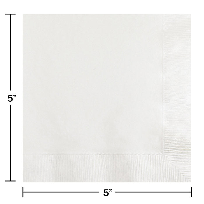 Party Decorations White Beverage Napkin 2Ply, 200 ct