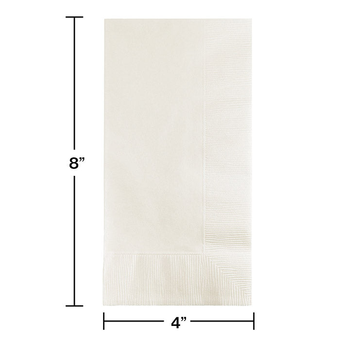 Party Decorations White Dinner Napkins 2Ply 1/8Fld, 100 ct