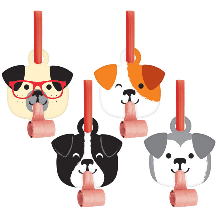 Party Decorations Dog Party Blowouts W/ Med, 8 ct