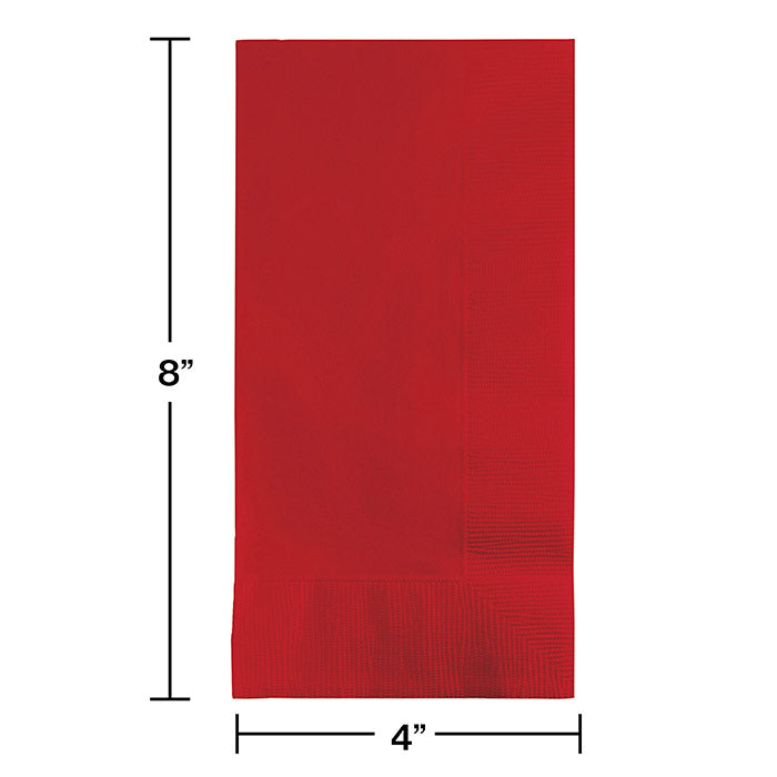 Party Decorations Classic Red Dinner Napkins 2Ply 1/8Fld, 50 ct