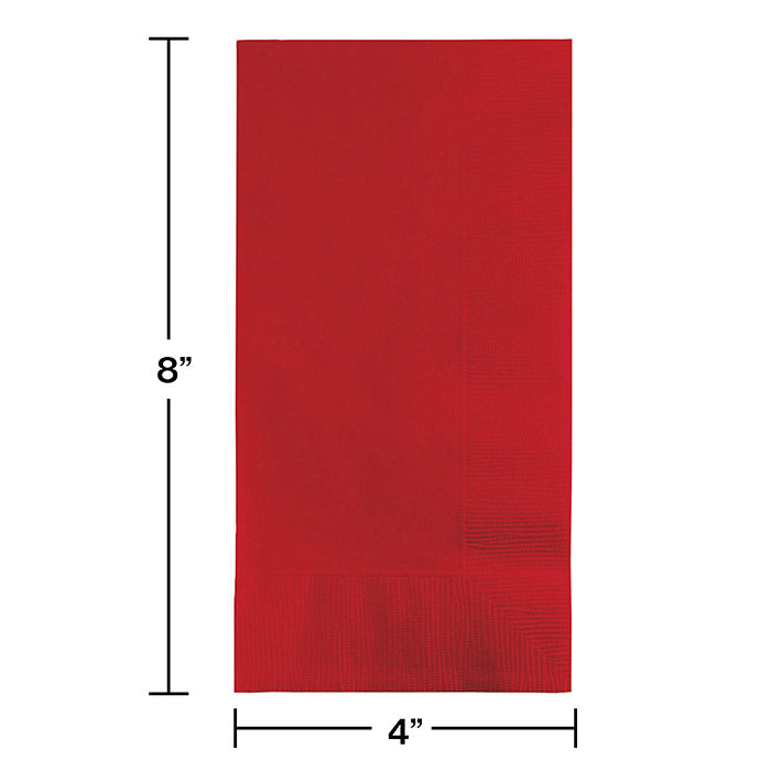 Party Decorations Classic Red Dinner Napkins 2Ply 1/8Fld, 100 ct