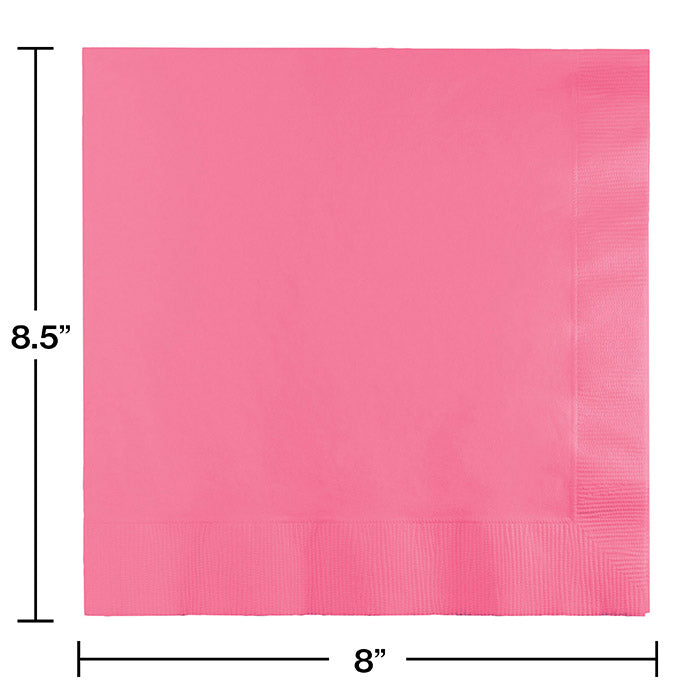 Party Decorations Candy Pink Dinner Napkins 3Ply 1/4Fld, 25 ct